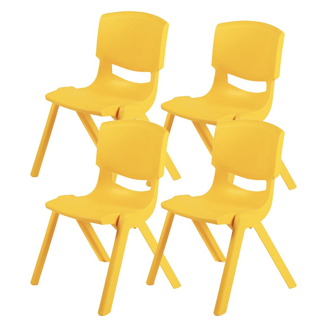 Küçük Şirin Çocuk Sandalyesi Sarı 4lü Paket 1-3 Yaş İçin